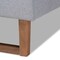 Baxton Studio Livinia Grey Upholstered and Ash Walnut Wood King Size Platform Bed 164-9418-9436 - alternate 10